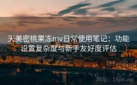 天美密桃果冻mv日常使用笔记:功能设置复杂度与新手友好度评估