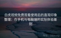 白虎视频免费观看使用后的直观印象整理：在手机与电脑端的实际体验差别
