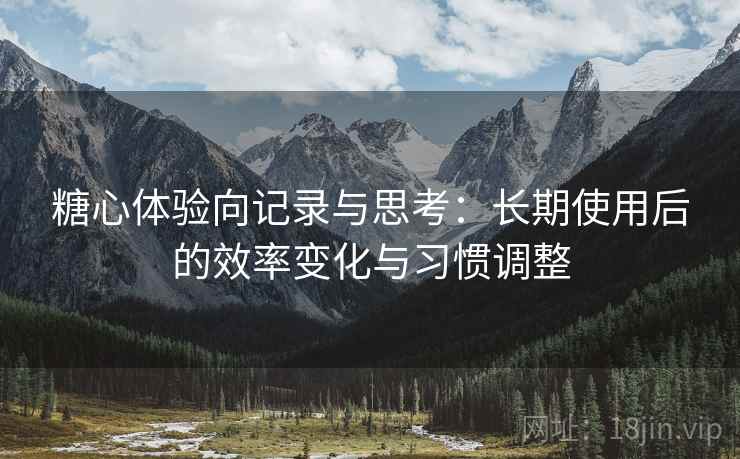 糖心体验向记录与思考：长期使用后的效率变化与习惯调整