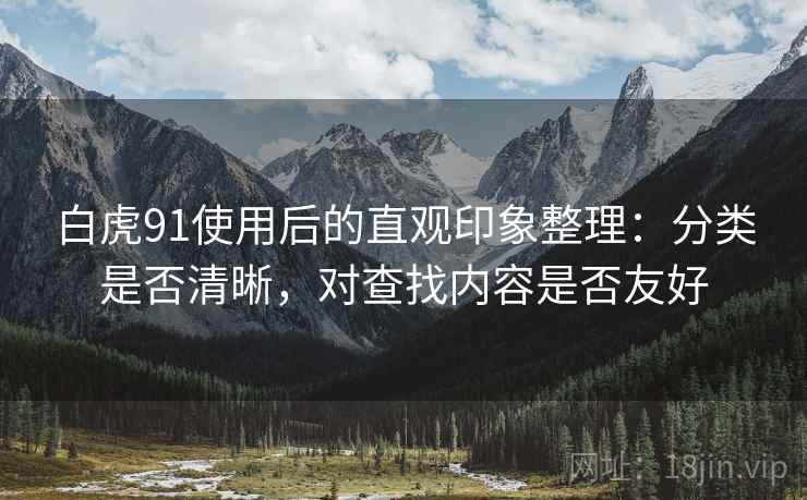 白虎91使用后的直观印象整理：分类是否清晰，对查找内容是否友好
