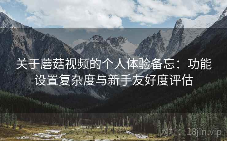 关于蘑菇视频的个人体验备忘：功能设置复杂度与新手友好度评估