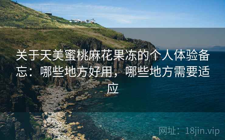 关于天美蜜桃麻花果冻的个人体验备忘:哪些地方好用,哪些地方需要适应 关于天美蜜桃麻花果冻的个人体验备忘:哪些地方好用,哪些地方需要适应